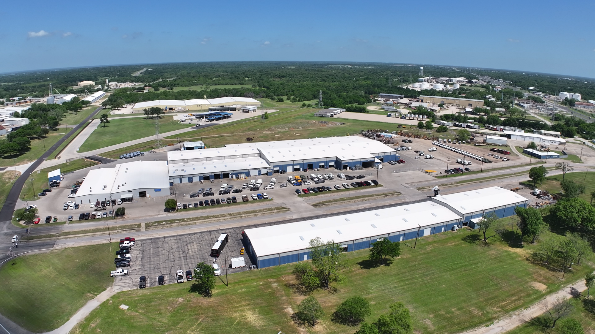 Aerial view of Tymco Compound